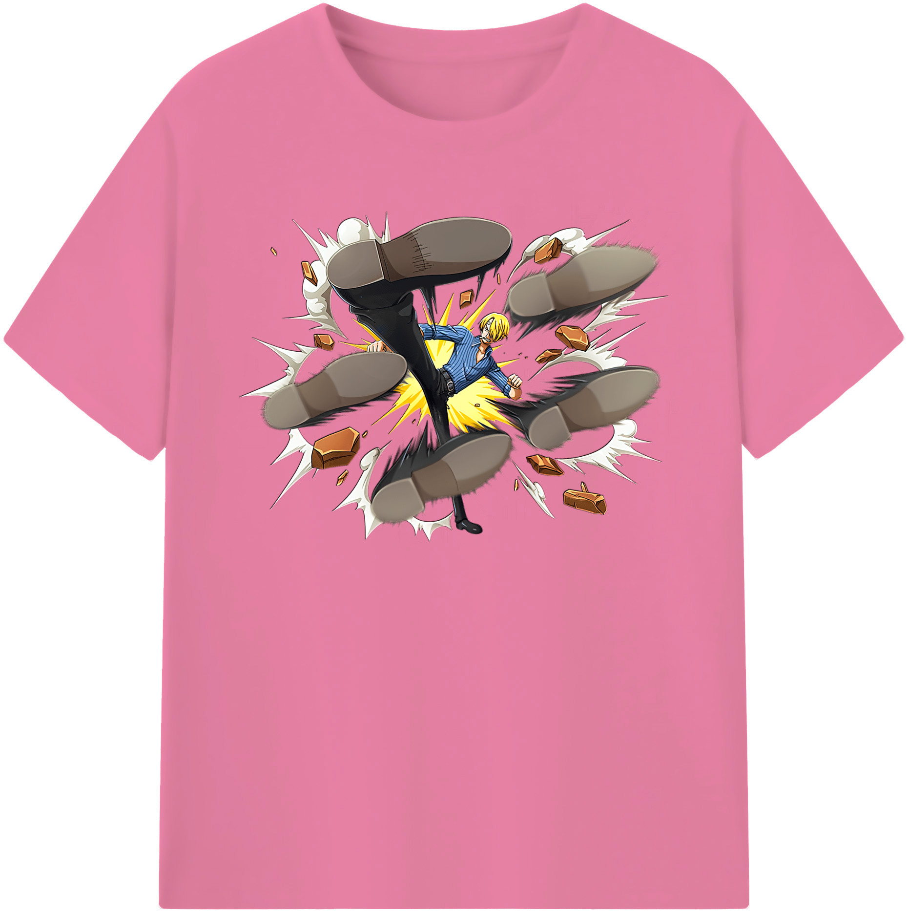 ワンピース サンジ ONE PIECE Sanji 綿100％半袖Tシャツ（フロントプリント）